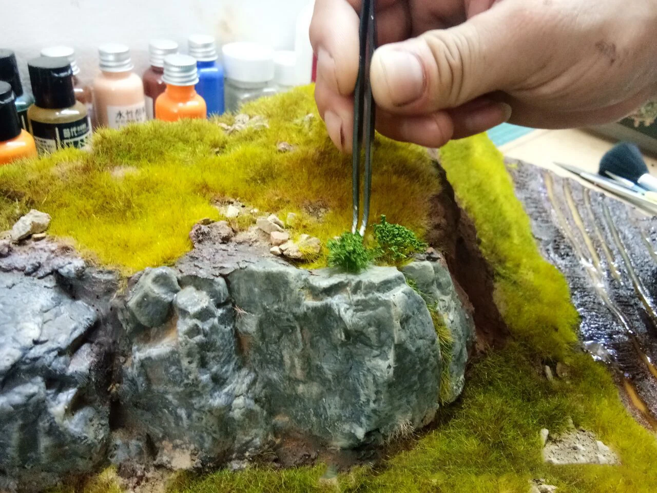 Model Scenarios Shrubland Military Static Scenes Landscape Architecture Sand Table Materials DIY Handmade Modeling