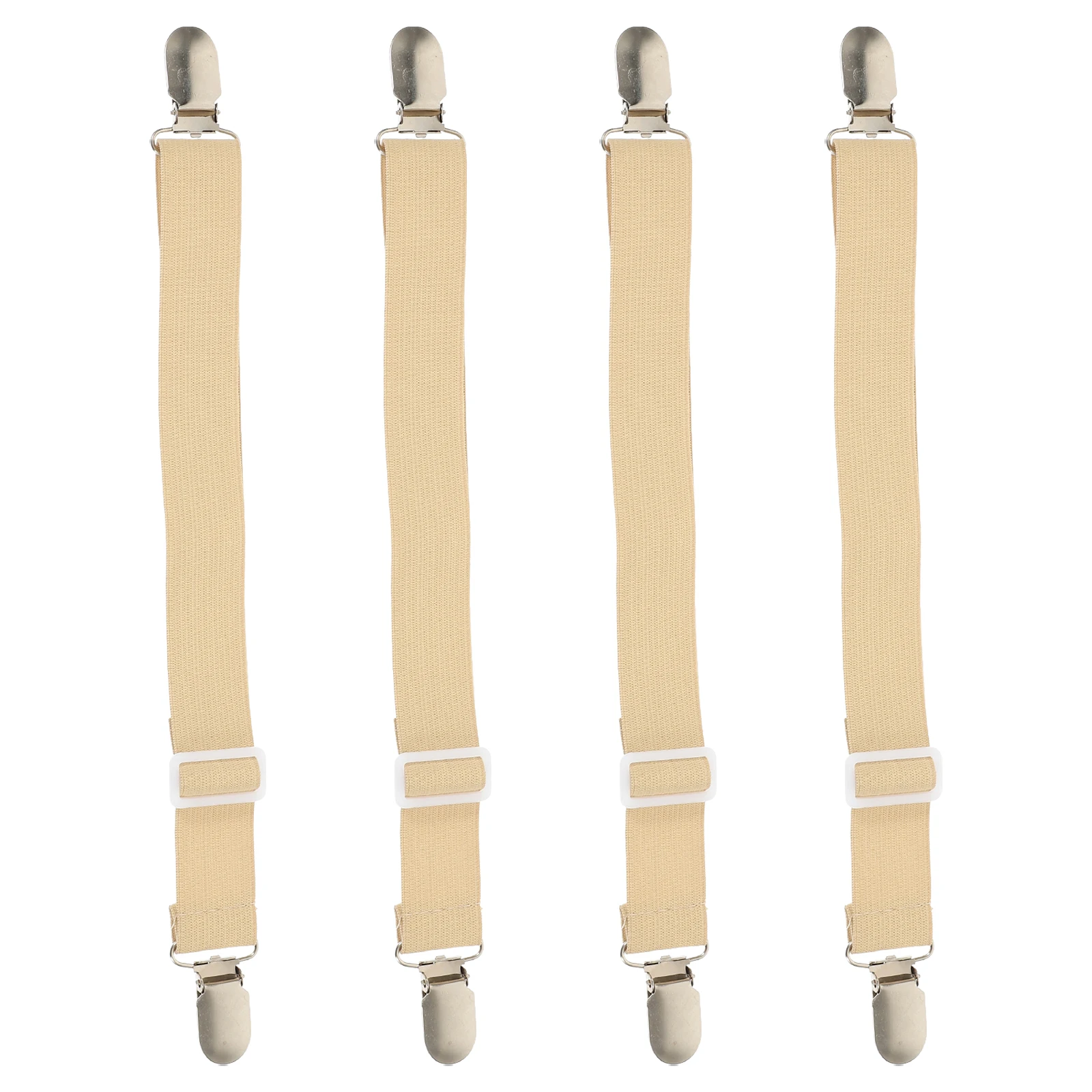 

4 Pcs Bed Sheet Clips Elastic Bands for Mattress Adjustable Straps Holder Buckle Fixing Solutions Sofa Cover Fastener