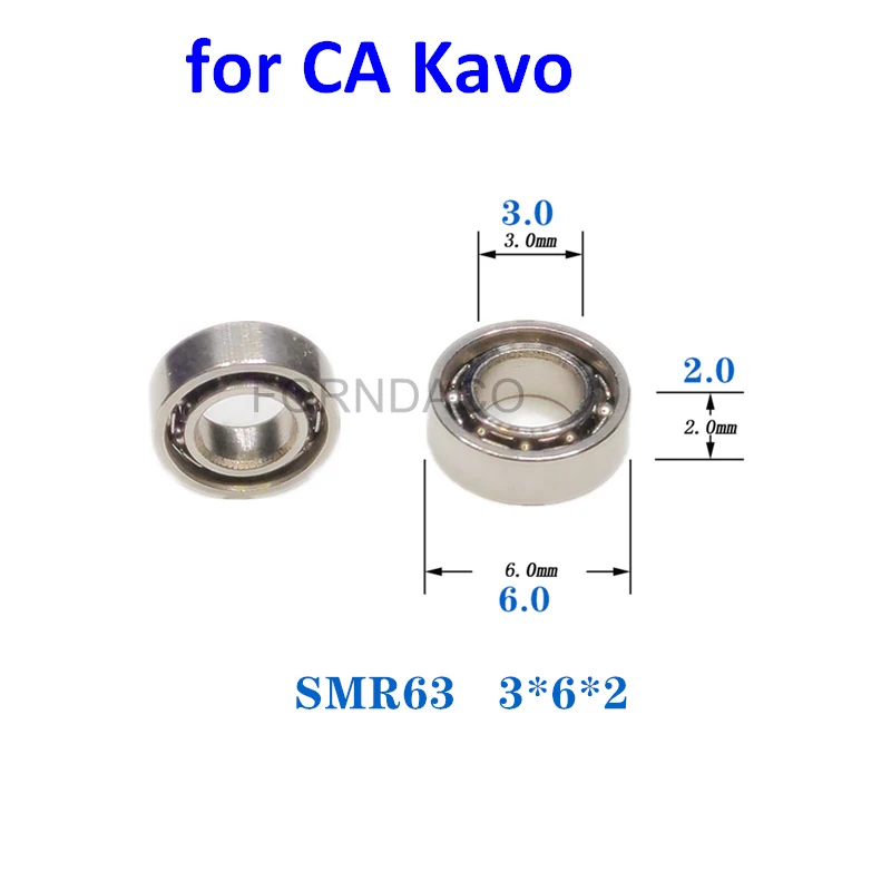 10/5 sztuk rękojeści stomatologicznej łożysko 3x6x2mm SMR63 ze stali nierdzewnej 50000 obr/min kątnicy łożyska do CA Kavo