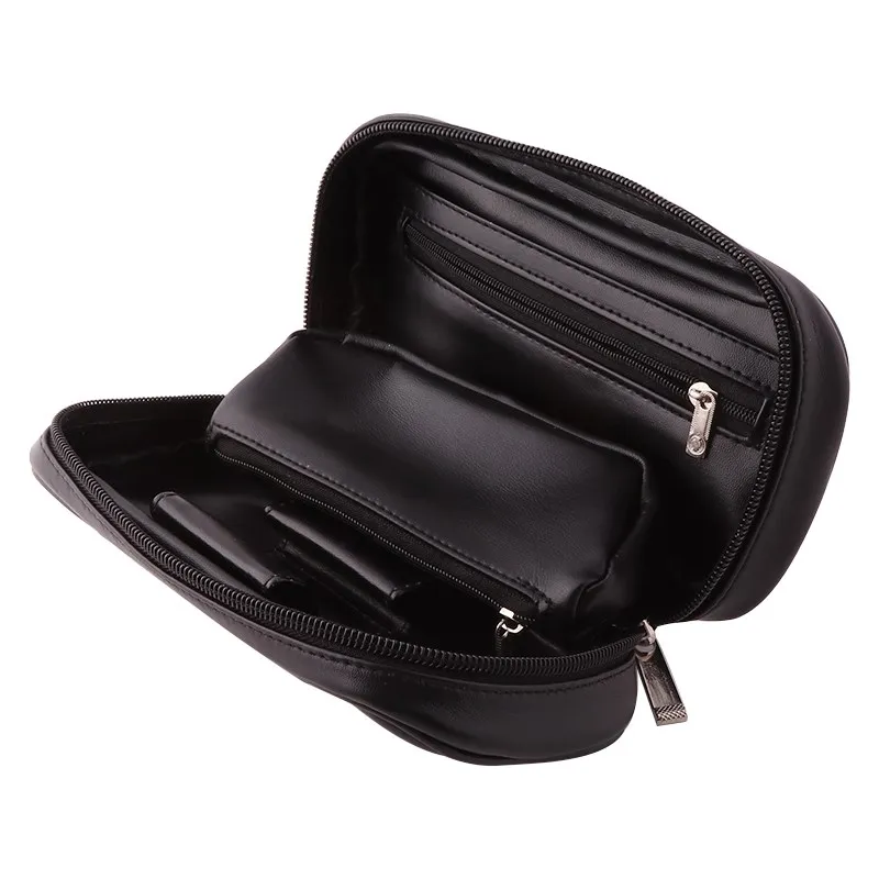 Tobacco Smoking Pipe Bag Soft PU Leather Smell Proof Portable Herb Smoking Pipe Pouch Case