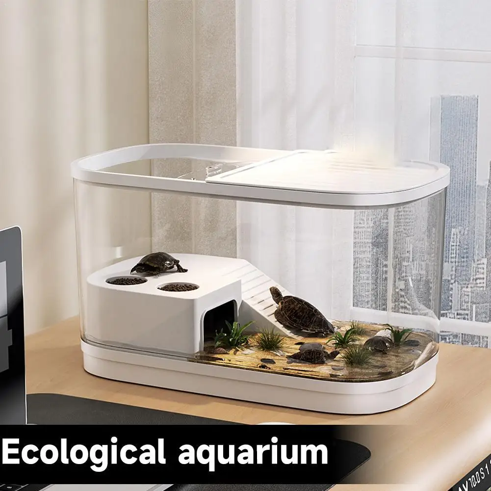 

Стартовый комплект для аквариума с черепахой — Корпус для черепахи с многофункциональной рампам для грязения Зона разведения Пластиковый аквариум