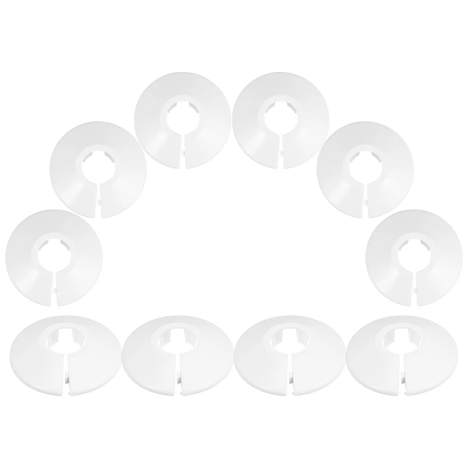 

10pcs 22mm Drain Pipe Cover Decorative Ring Bathroom Sink Heater Flange Split Plastic Engineering Long Lasting