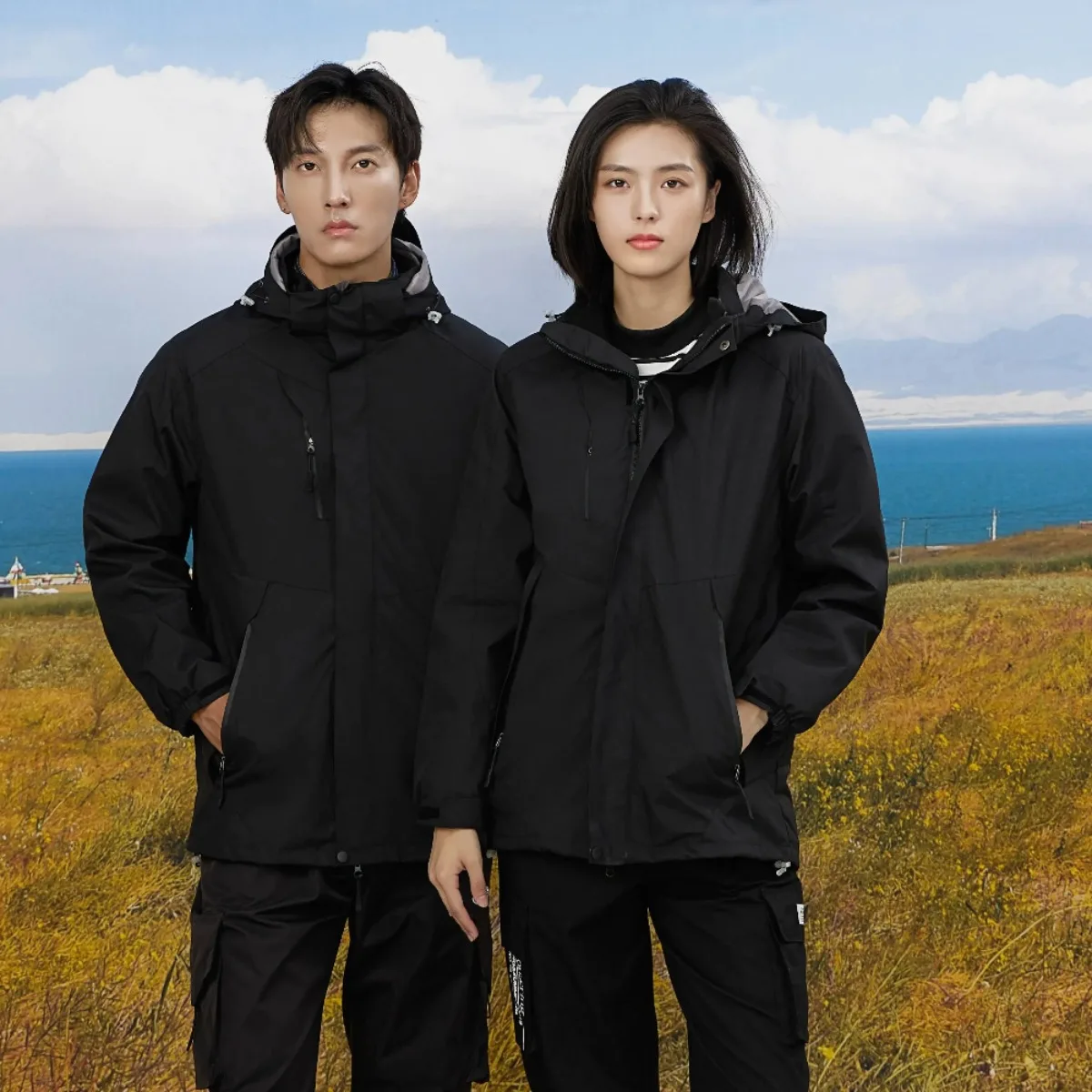 

Men’s 3-in-1 Detachable Outdoor Jacket Waterproof Windproof | Breathable | Fleece Liner | Durable | Removable Hood | Zip Pocket