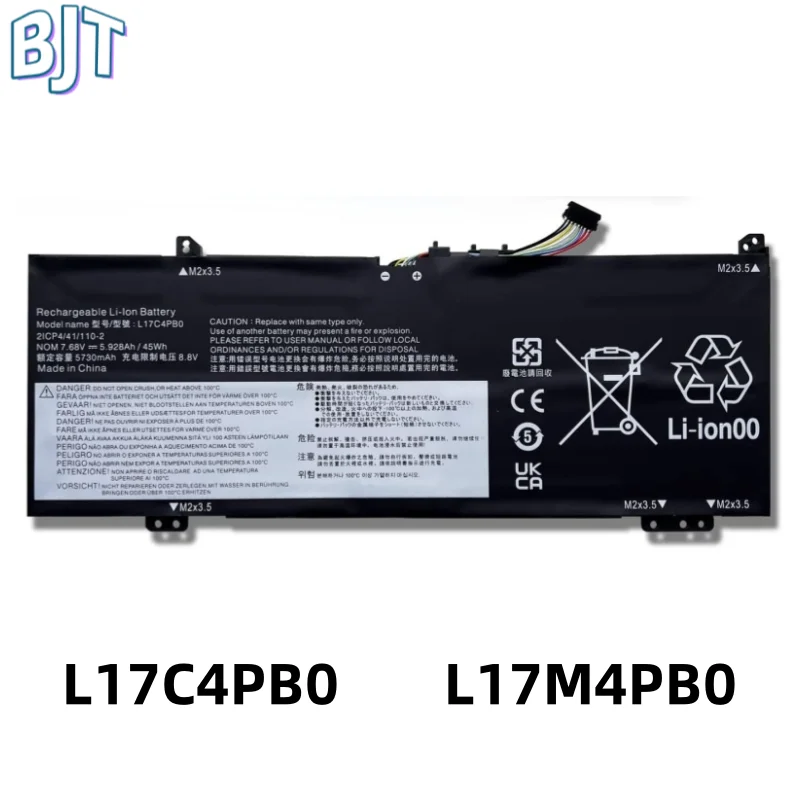 

7.68V 45Wh L17C4PB0 L17M4PB0 Laptop Battery 4Cell For Lenovo Xiaoxin Air 14ARR 14IKBR 15ARR 15IKBR Ideapad 530s-14IKB 530s-15IKB