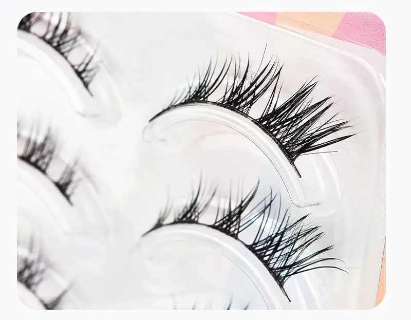 5 pairs fox oblique flying false eyelashes European and American whole eyelashes smoky curls can be segmented and flying