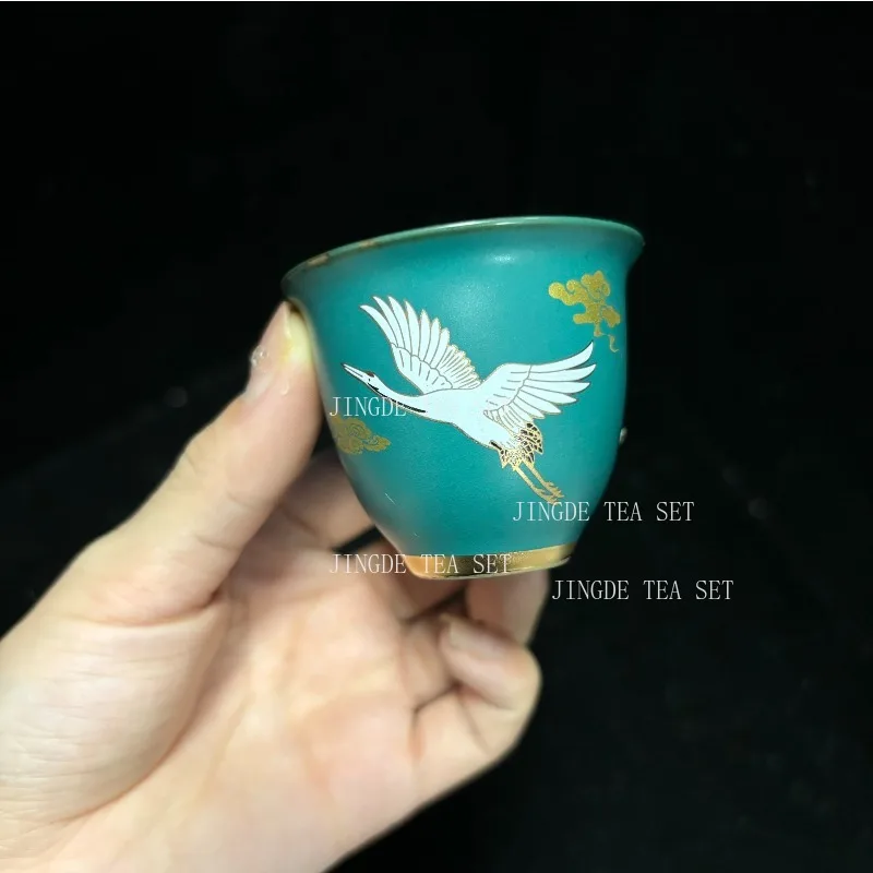 1 قطعة كوب شاي سونغهي الصيني المرسوم يدويًا Pu erh كوب رئيسي وعاء شاي طقم شاي للسفر المنزلي #4