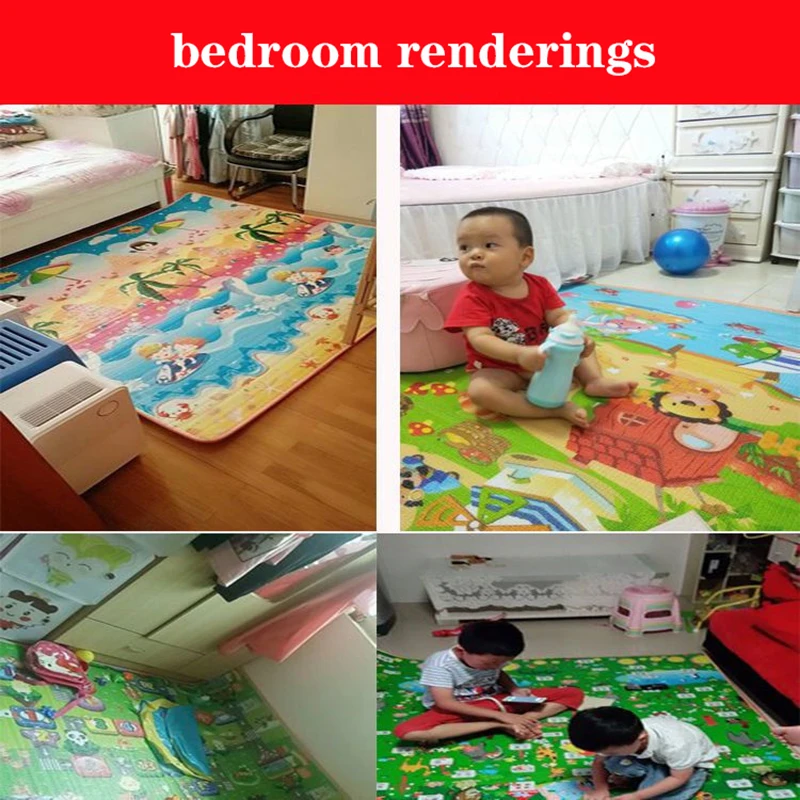 alfombra infantil colchonetas para jugar colchoneta piscina XPE-alfombra de juegos de 200x1 Cm de grosor para bebé, tapete de desarrollo para