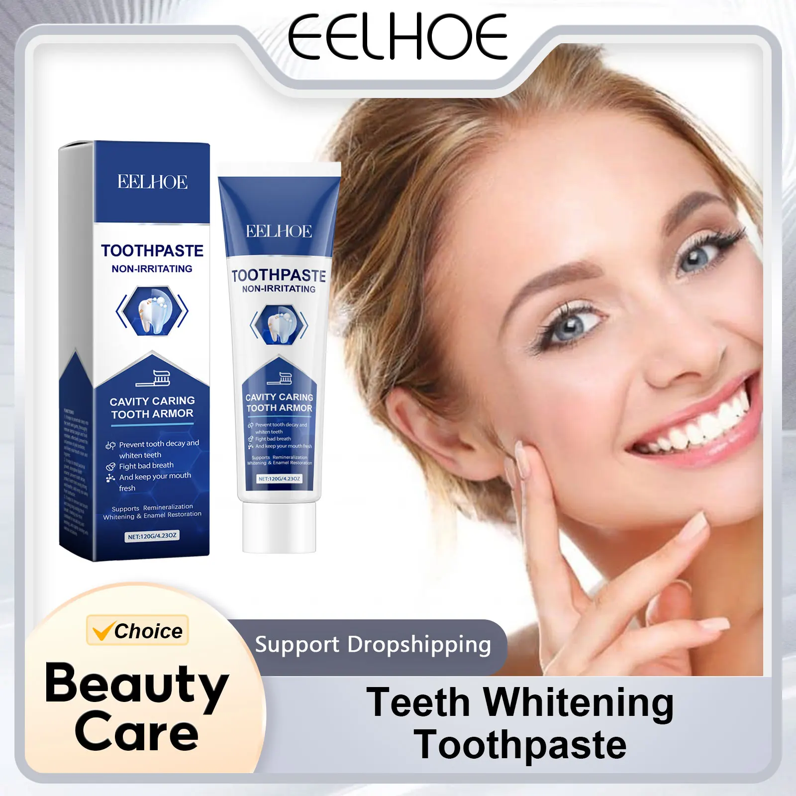 

EELHOE Teeth Whitening Toothpaste Fresh Breath Dental Tartar Remover Teeth Care Remove Stains Colour Corrector Toothpaste 120g