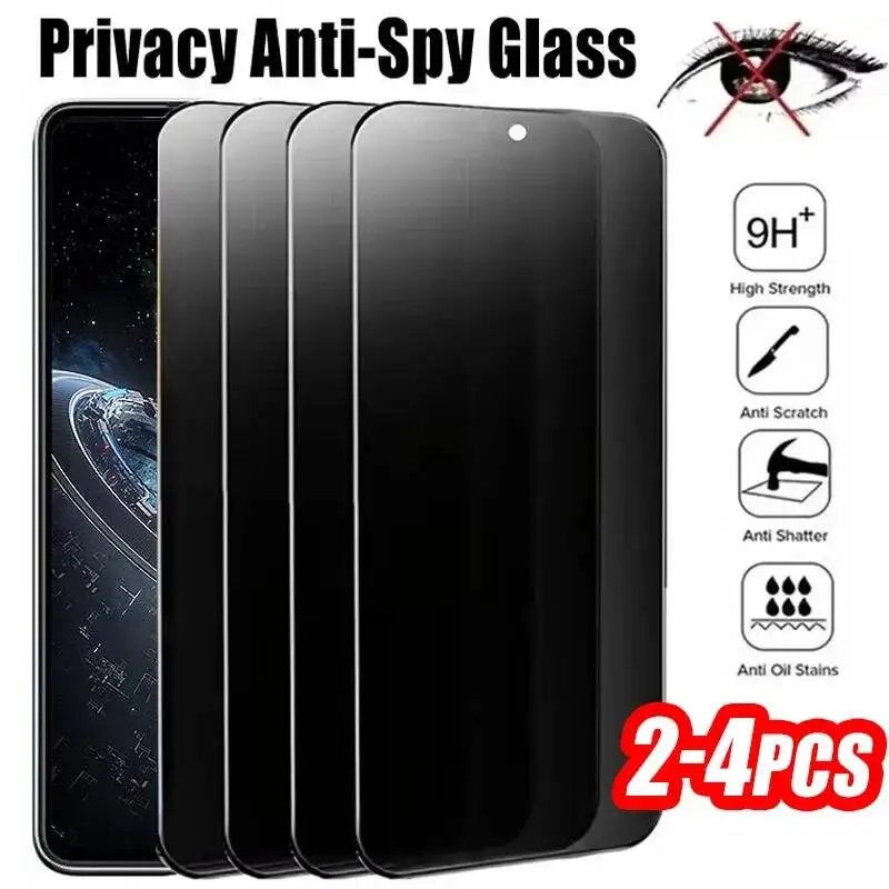 

2-4Pcs Anti-Spy Full Cover Tempered Glass For GT 20 10 Screen Protector Infinix Smart 8 Pro 7 6 HD Privacy Film