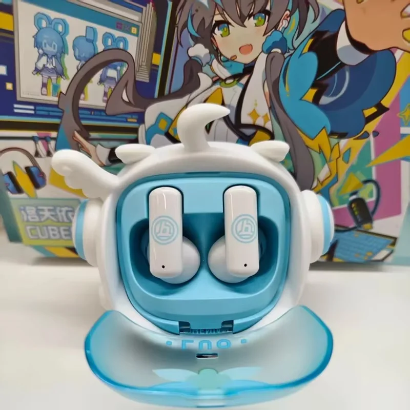 Audífonos Oficiales Bilibili de Luo Tianyi, Caja Sorpresa con Figura Coleccionable, Base de Carga, Audífonos con Diseño de Personaje de Anime, Regalo para Fans