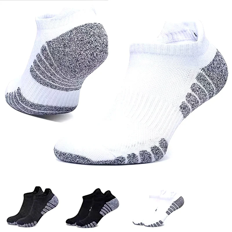 

3 Pairs Professional Running Sports Fitness Ankle Socks Men's Towel Socks Outdoor Sports Short Socks Men And Women Socks GIFRS