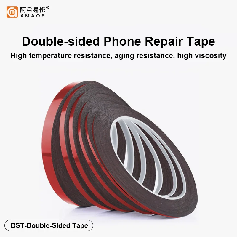 AMAOE Thickness 0.03mm Width 2/5/10mm LCD Screen Sealing Tape Mobile Phone Tablet Back Cover Repair Adhesive Tool