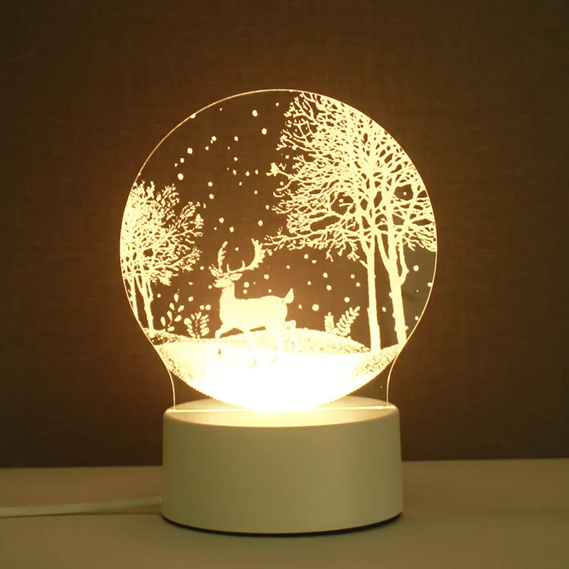 Small gifts 3d night light creative atmosphere luminous birthday gift l acrylic bedside lamp