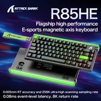 R85 ATTACK SHARK R85HE teclado magnético con cable 0,005mm RT 8K + Hz 256K RGB teclado para juegos caja de luz de neón para juegos Esports
