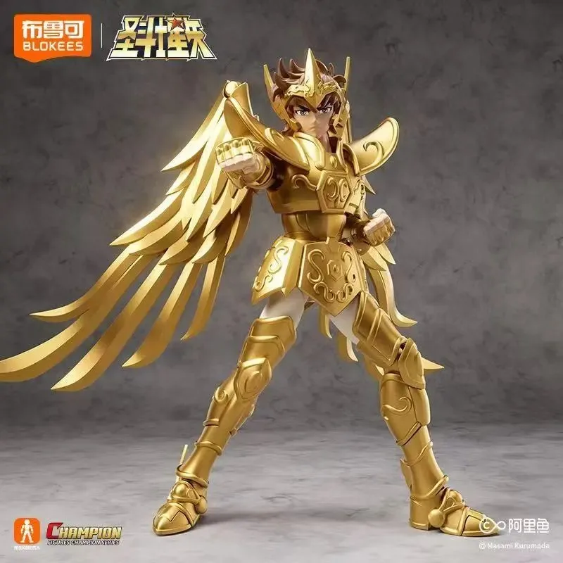 오리지널 Blokees Saint Seiya 액션 피규어 Aiolos Tenma Pegasus Beyond 버전 장난감 조립 모델 키트 그림 모델 인형 장난감