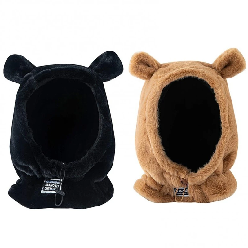 

Bear Ear Windproof Hood Ear Protect Balaclava All-match for Friend Birthday Dropshipping