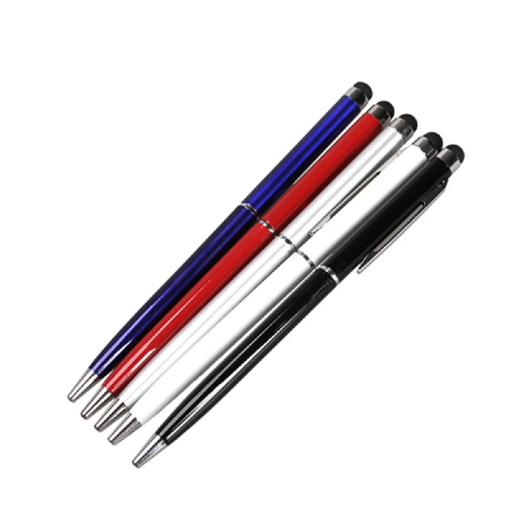 10Pcs 2 In 1 Capacitive Touch Stylus Pen With Gel ink Ballpoint Pen For Phone Tablet