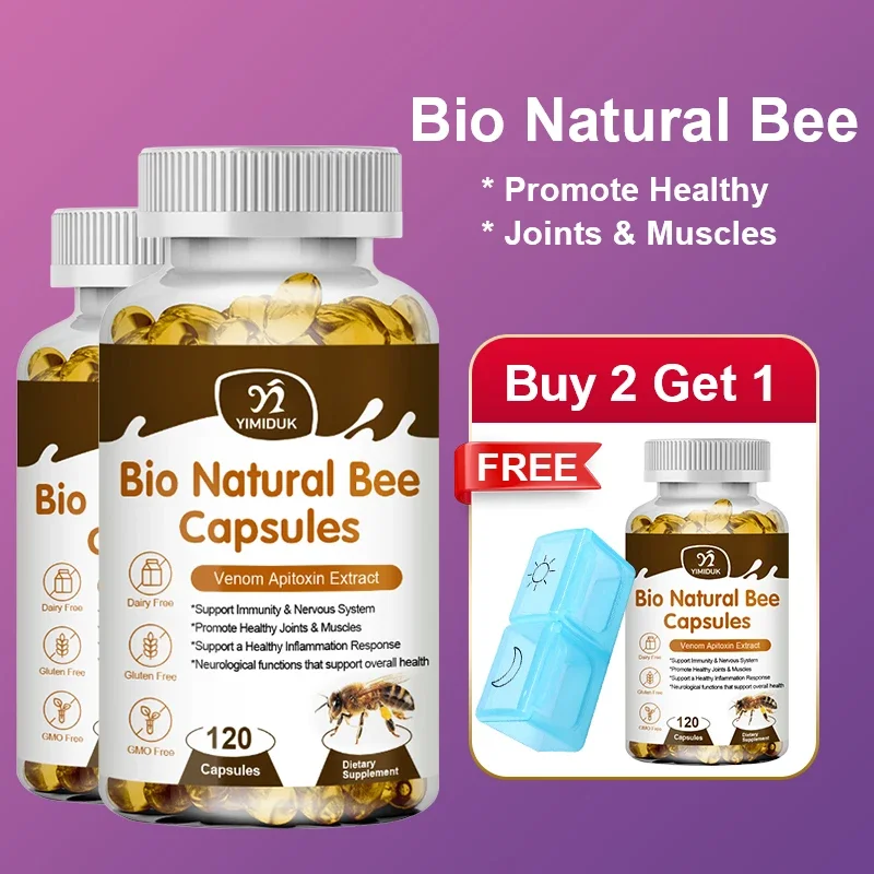 Natural Bee Venom & Glucosamine Capsules, Supports Joint Mobility, Arthritis Relief, Muscle Comfort & Overall Body Wellness