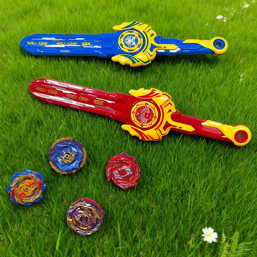 مجموعة ألعاب الدوران على طراز سيف المعركة للأطفال، قاذفة السيف + الدوران، لعبة اجتماعية للأولاد، التفاعل بين الوالدين والطفل #2