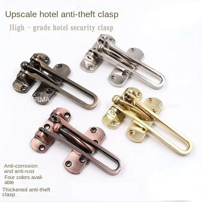 Wooden Door Latch Door Buckle Furniture Hardware Large Thick Buckle Anti-theft Chain Hotel Interior Door Safety Lock