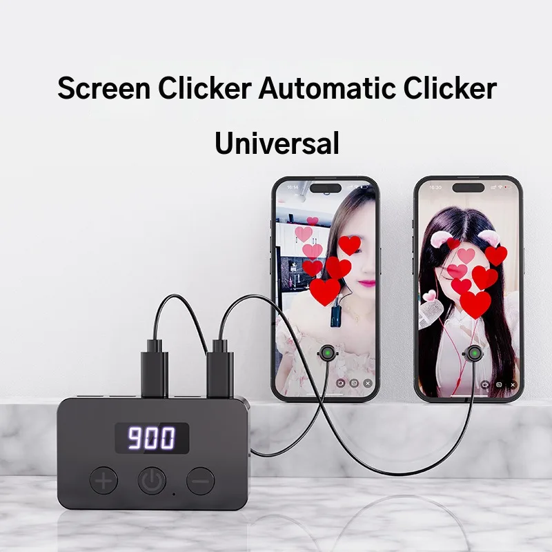 Phone Screen Auto Clicker Device Simulação Física Finger Click Contínuo Auto Point Universal para Transmissão ao Vivo