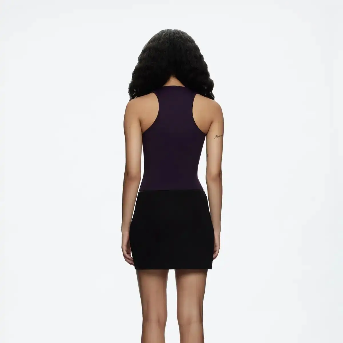 탱크 퍼플 유넥 여성 섹시 캐미솔 와이드 숄더 스트랩 레이서백 캐주얼 스포츠 요가 탑