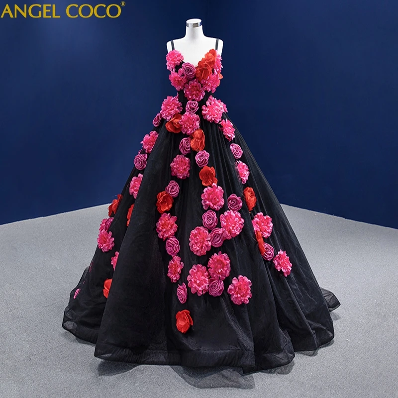 

Sleeveless Backless 3D Flowers Long Dress 2025 Customized Lace Up Elegant Evening Maxi Vestidos Floor Length Luxury Ball Gown