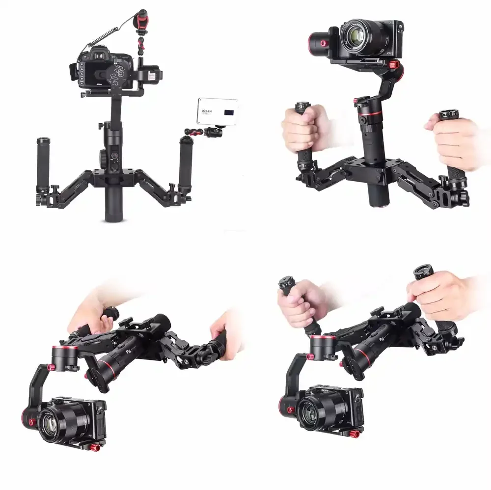 Kit de Manillar de Doble Empuñadura EACHSHOT Spring para Gimbal Zhiyun Crane Plus/Crane 2/Crane V2/Feiyu A1000/A2000/Gusen