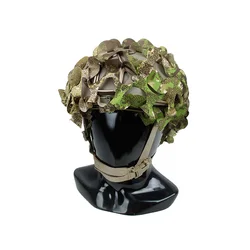 TMC Tactical Lightweight Laser Cut Airsoft Ghillie Helmet Cover NIR Compliant Green GZ Camo TMC3693