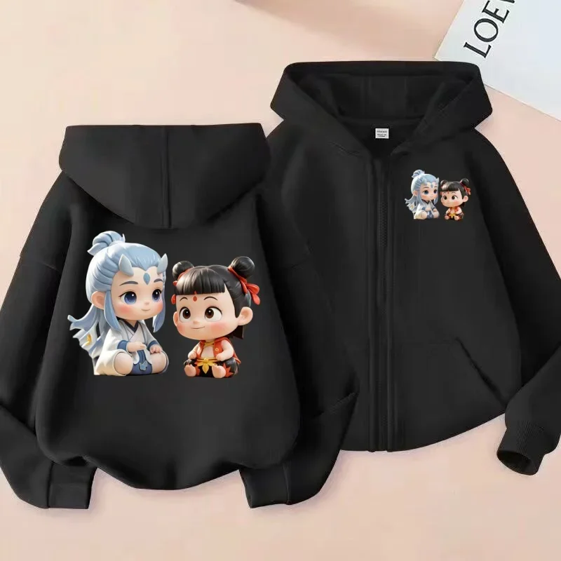 سويت شيرت بسحاب لطيف وعصري للأطفال من Q-version، قميص بغطاء للرأس على شكل رسوم متحركة للأولاد والبنات #5