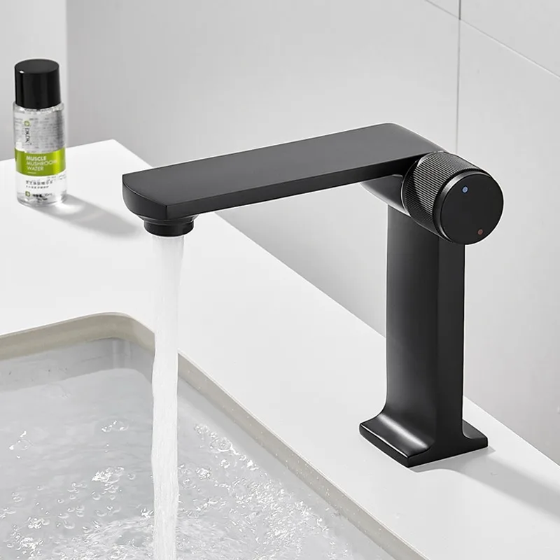 

Chrome Basin Faucet Bathroom Sink Faucets Hot Cold Water Mixer Crane Deck Mounted Gold Finished Brass