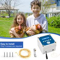 Automatic Chicken Coop Door Intelligent Timer Anti-Pinch Induction Chicken House Door Waterproof Electric Poultry Gate for Farm