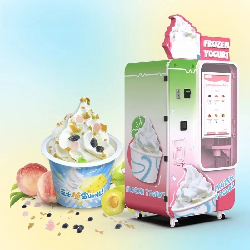 Geavanceerde, gepersonaliseerde ijsautomaten, 24/7, volautomatisch, touchscreen, contactloos betalen, zelfbediening, premium kwaliteit