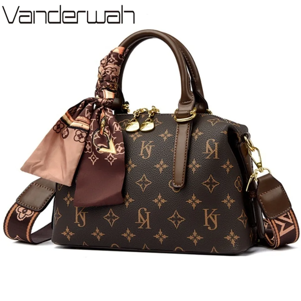 Bolsos y monederos de lujo genuinos para mujer, bolso cruzado de diseñador de marca, bandolera de hombro de cuero estampado de alta calidad, bolsos