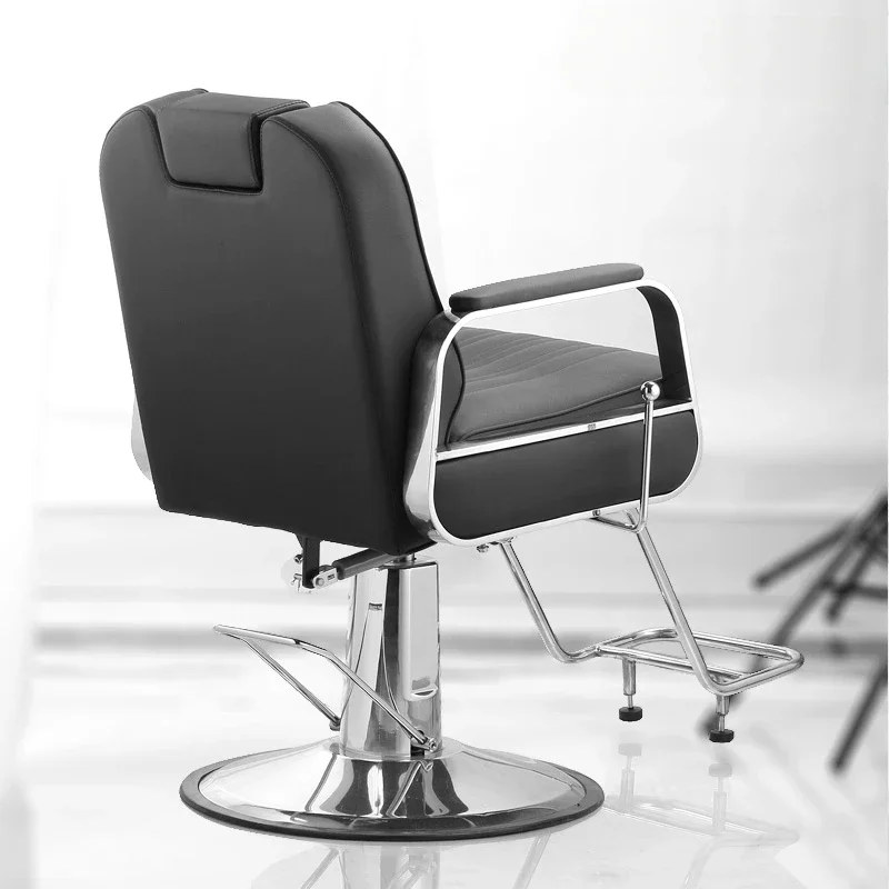 Hair Salon Lift Hair Dyeing Barber Chair Swivel Perm Shave Barber Chair Professional Cadeira De Barbeiro Beauty Furniture GM212