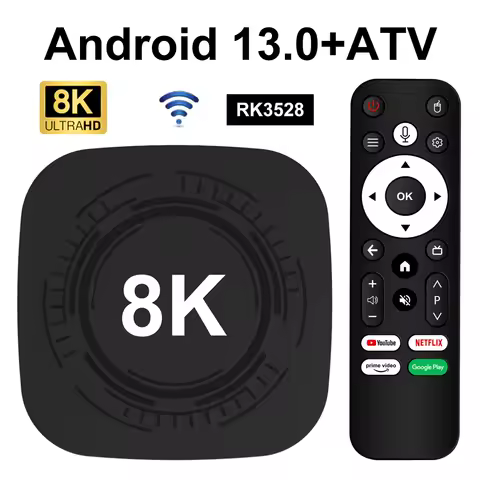 MX10 8K PRO Set-Top TV Box Android 13.0+ATV Support voice remote control 8K Media Player 2GB/4GB 16GB/32GB