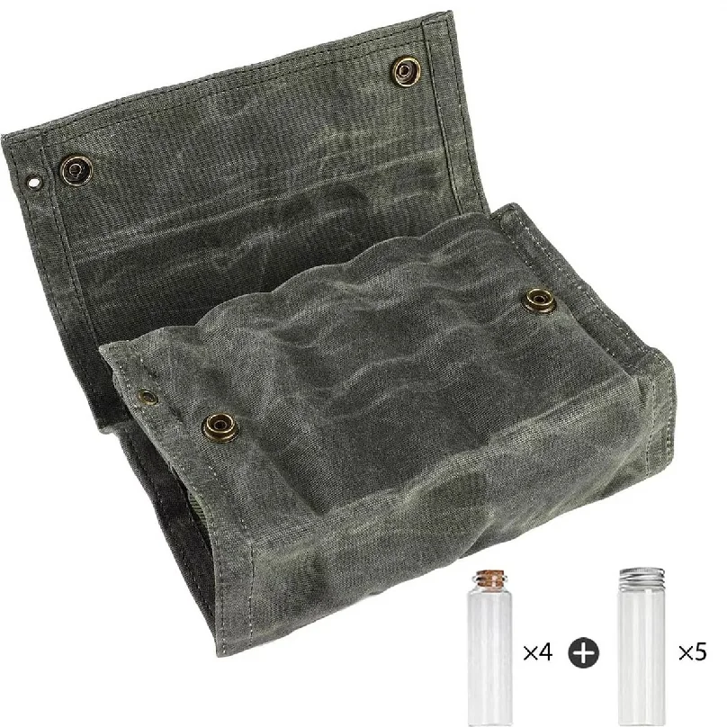 Outdoor Camping Spice Bottle Bag Set Portable Camping Picnic Seasoning Bottle Storage Bag Condiment Jar Seasoning Bottle Holder
