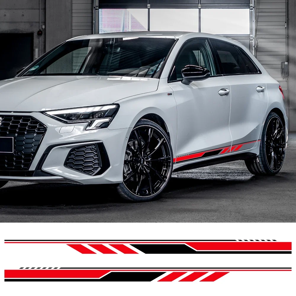 

Наклейка на боковую дверь автомобиля, внешняя отделка, наклейки, автомобильные аксессуары для Audi A3 8P 8V 8L 8Y Sedan S3 RS3 TFSI Sportback Limousine TDI