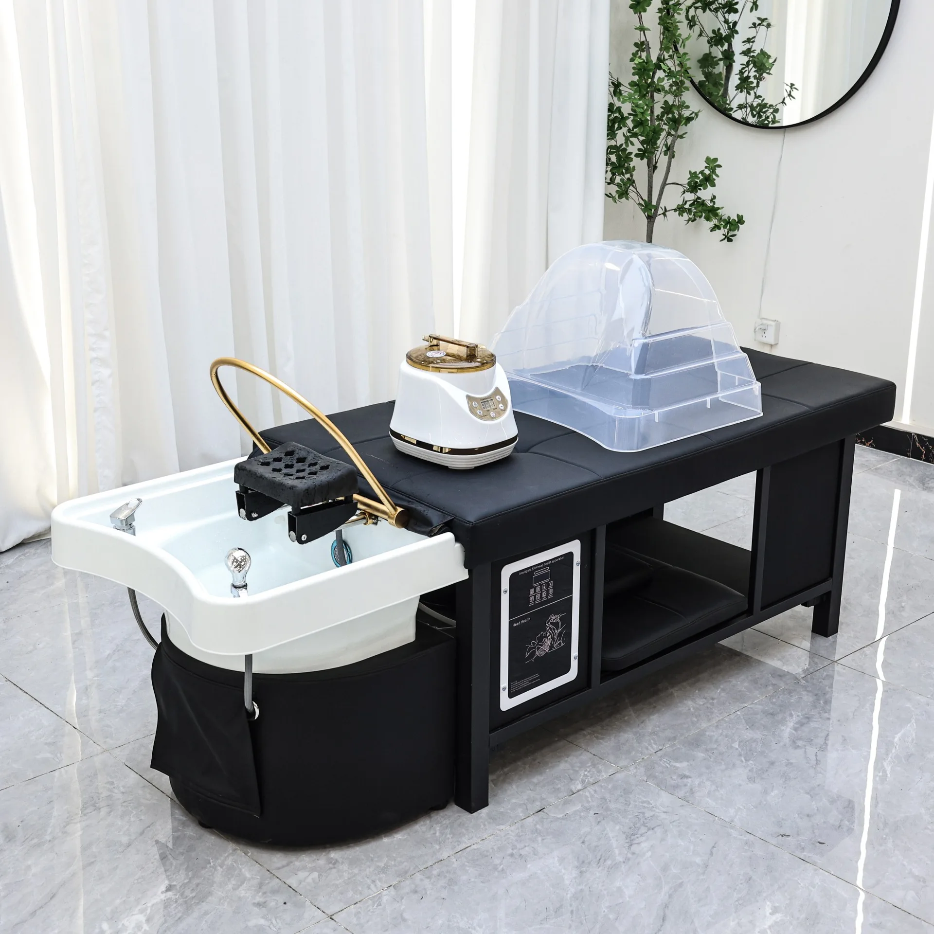 CX Thai Shampoo Bed Hot Selling Beauty Hair Treatment, Fumigation Water Circulation Thermostatic Bed 2