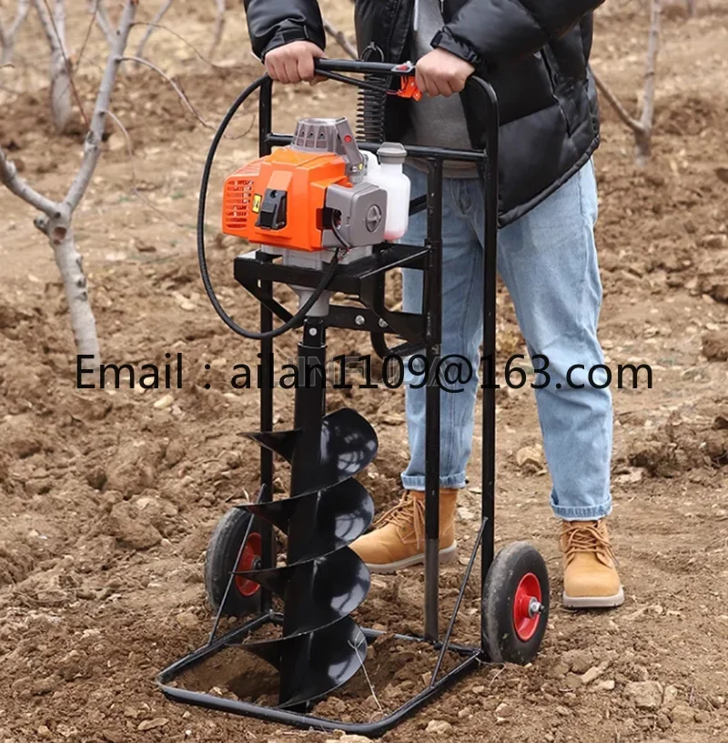 Garden Tools 399cc Earth Auger Machine Post Hole Digger Tree Planting Soil Augers