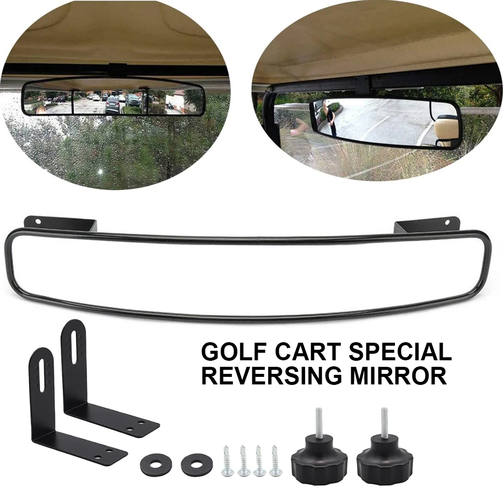 Golf Cart Side View Mirror Folding Rear View Mirror Convex Golf Cart Mirror for Golf Carts Club Car for Yamaha EZGO Zone Carts