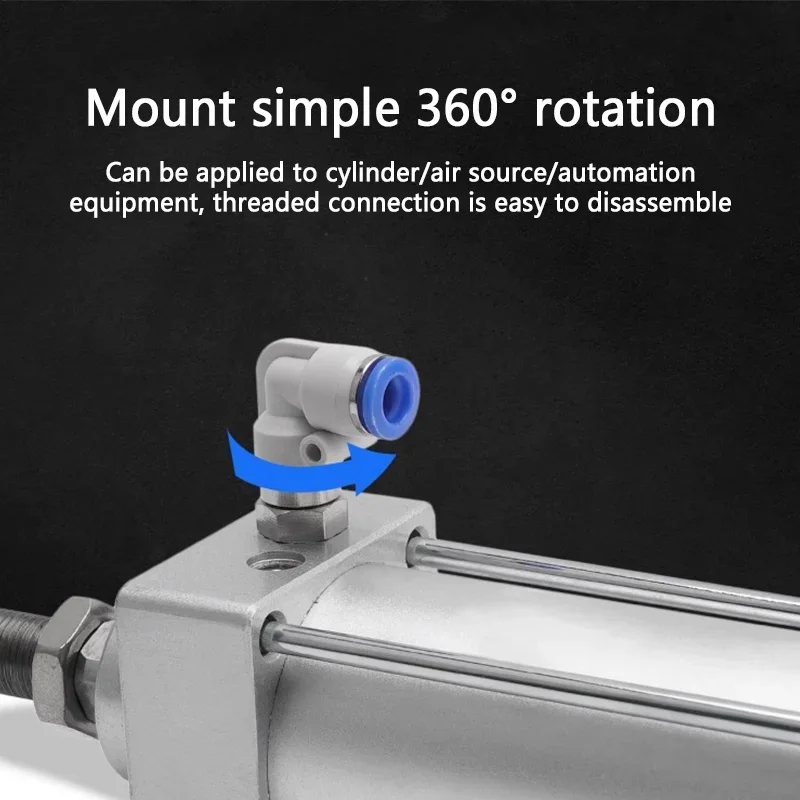Imagem -04 - Rotary Pneumatic Air Fitting Conectores Giratórios Conectores Rotativos 360 ° Rotação de Alta Velocidade Malethread m5 Quick Coupling mm mm 10 mm 12 mm