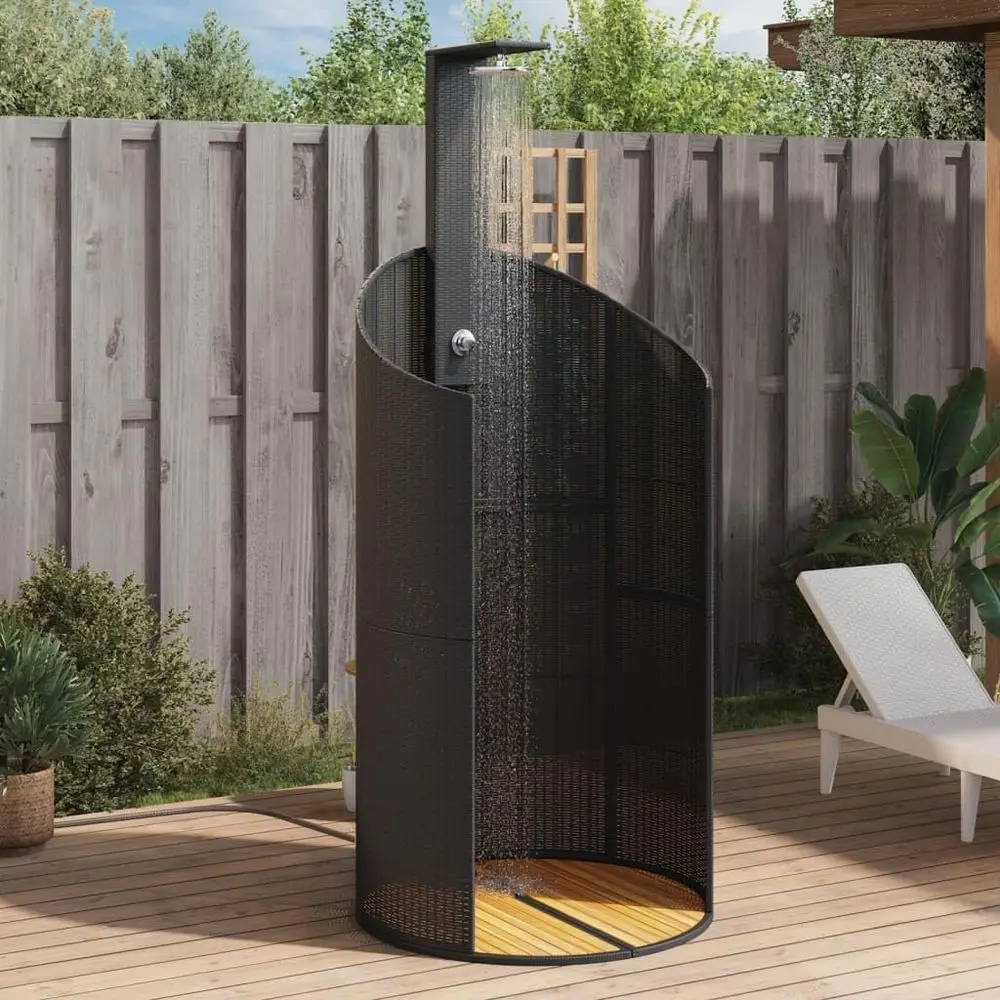 

reestanding Outdoor Shower, Outdoor Shower Kit with Rotatable Handle, Poolside Shower or Swimming Pool Shower with Wooden Slatte