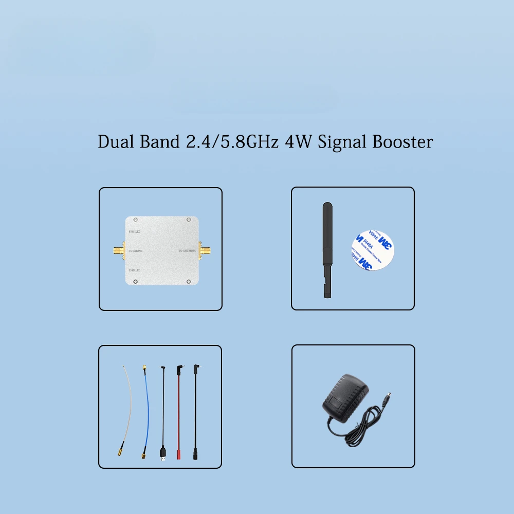 4w 36dBm bidirectional dual band am pli fier 2.4&5.8 GHz RX and TX dual channel fre quency 2.4GHz 5.8GHz  amplifier boos ter