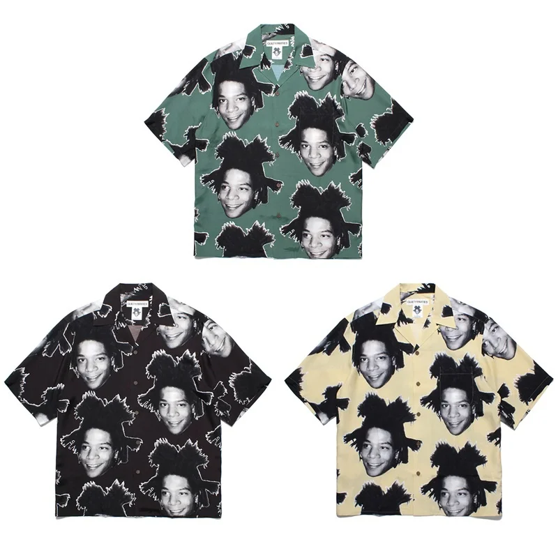 

AI Trend WACKO MARIA Best Quality Mens Womens Avatar Full Print Summer High Street Clothing Hawaiian Short Sleeve Shirt