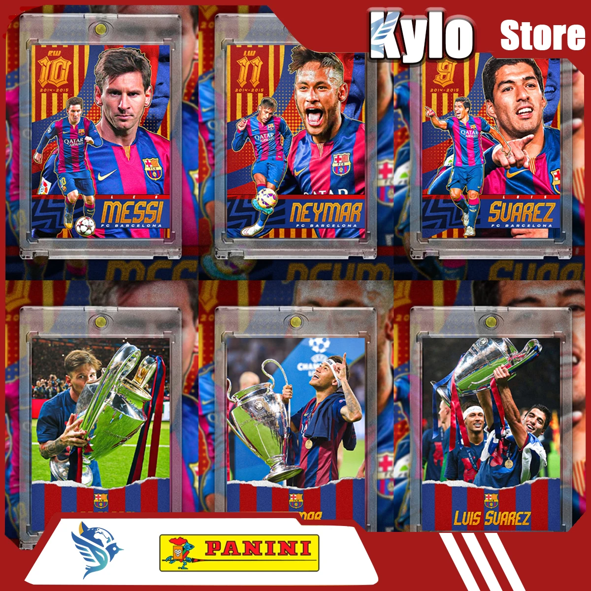 

Оригинальные карты Messi Neymar Luis Suarez Football Star, подарочная коллекционная карта, защита кирпича, высокое качество 1, полный комплект
