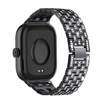 Stainless Steel Watchband For Redmi Watch 4 Strap Stainless Steel Diamond Bracelet Xiaomi Redmi Smart Watch 4 Bracelet