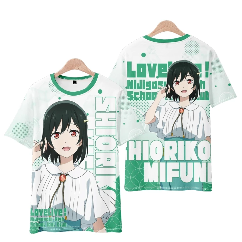 Love Live! Nijigasaki High School Idol Club 3D T Shirt Women Men Takasaki Yu Uehara Ayumu Konoe Kanata Osaka Shizuku Graphic Tee