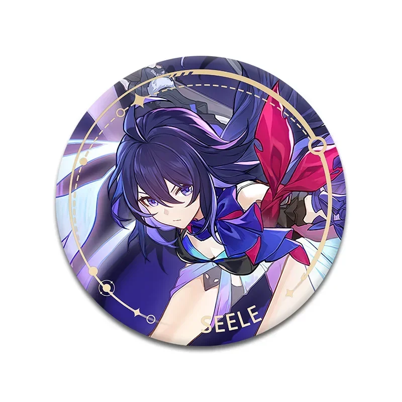 Honkai:Star Rail Brooch Pins Kafak Arlan JingYuan Asta Hook Cartoon Badge Himeko Cosplay Clothes Anime Pin Backpack Decoration