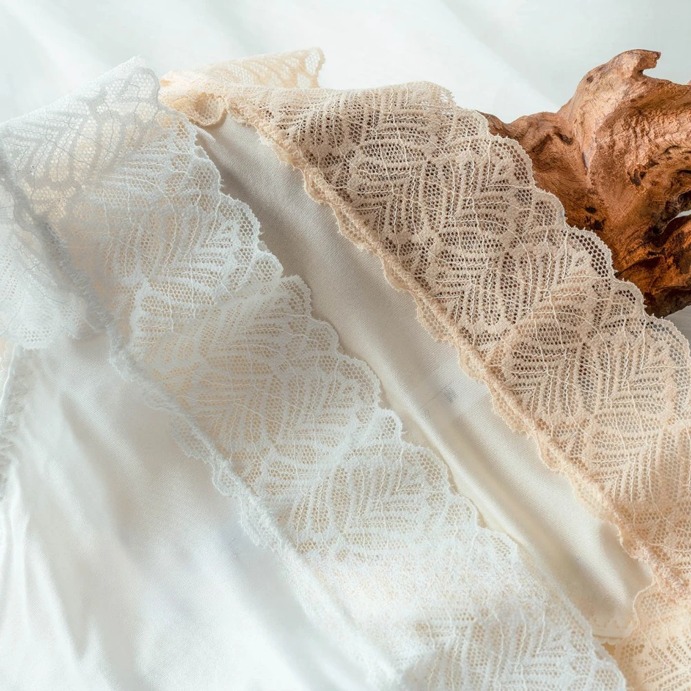 ملابس داخلية نسائية غير رسمية رفيعة متوسطة الارتفاع من حرير التوت الطبيعي دانتيل مثير مريح للتنفس سروال مثلث صديق للبشرة #3